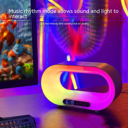 3-in-1 Smart Wireless Charger, RGB Lamp & Alarm Clock