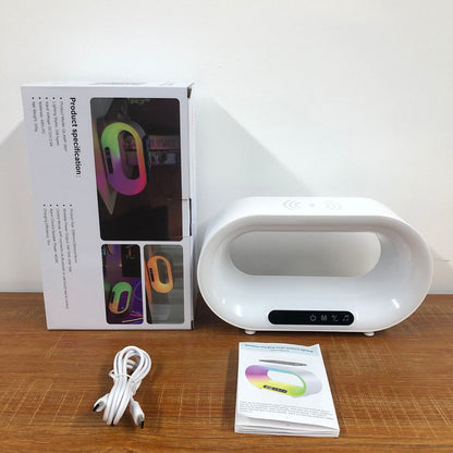 3-in-1 Smart Wireless Charger, RGB Lamp & Alarm Clock