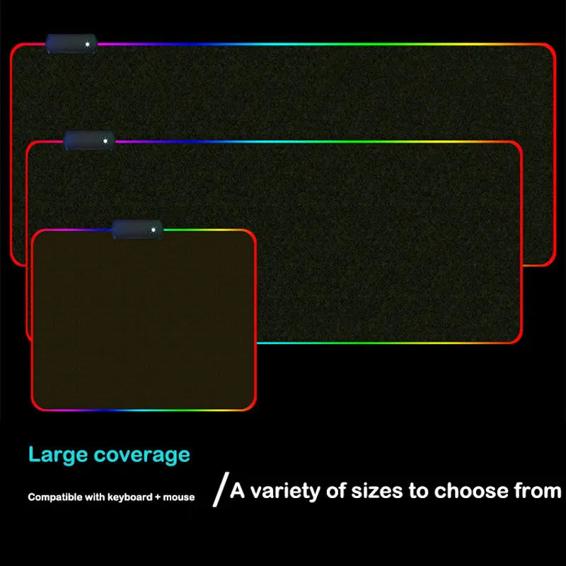 RGB LED Gaming Mouse Pad – Large Non-Slip Desk Mat