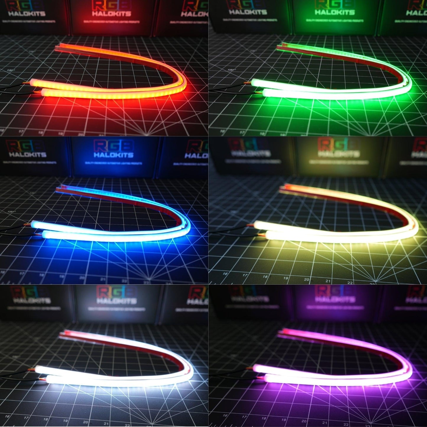 Universal Flexible DRL Tube Strips – Multicolor
