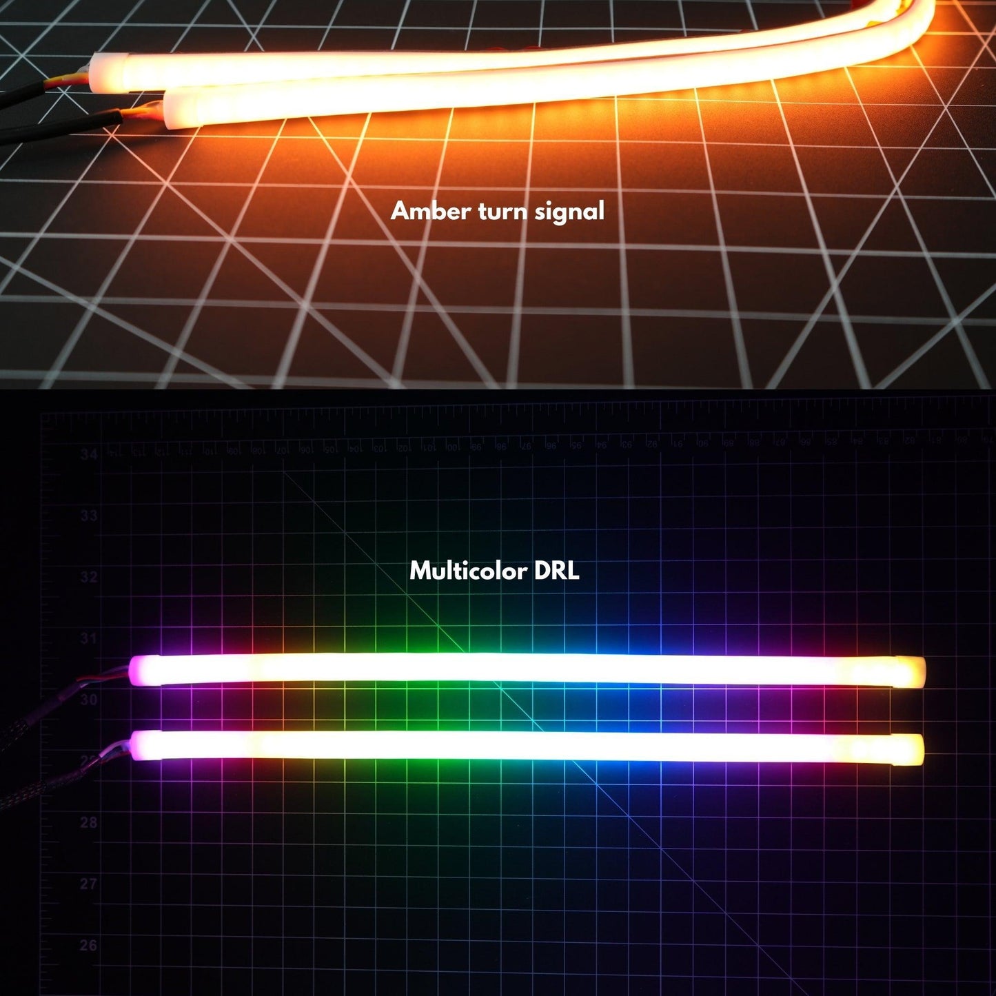 Universal Flexible DRL Tube Strips – Multicolor