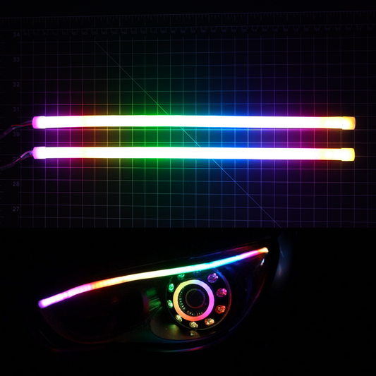 Universal Flexible DRL Tube Strips – Multicolor