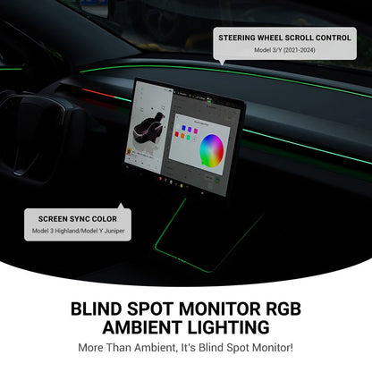 TESERY NeuroLight – Tesla Model 3/Y Dashboard RGB Lights with BSD System