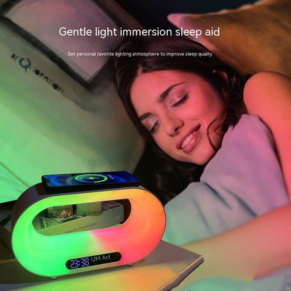 3-in-1 Smart Wireless Charger, RGB Lamp & Alarm Clock