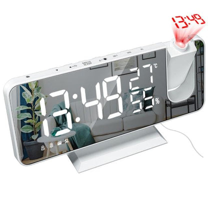 Smart Projection Alarm Clock with USB Charger & LED Display