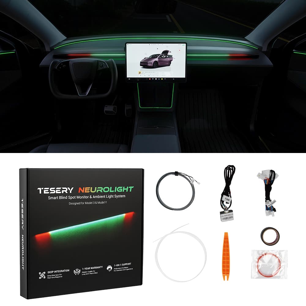 TESERY NeuroLight – Tesla Model 3/Y Dashboard RGB Lights with BSD System